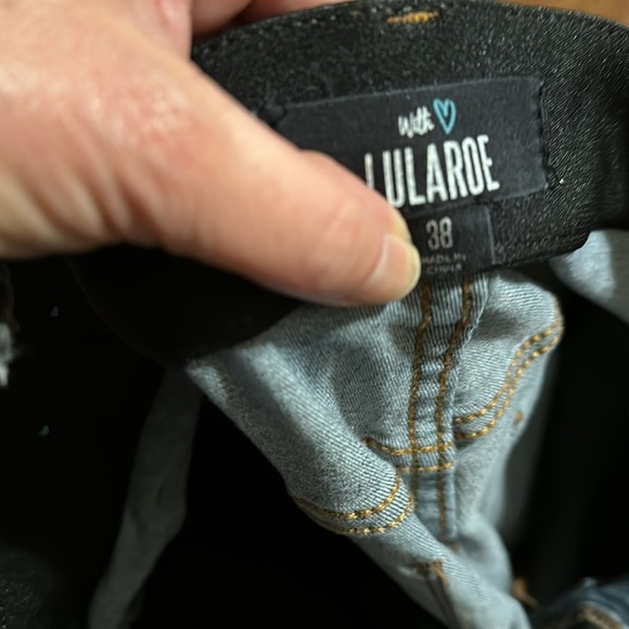 LuLaRoe Dark Blue Straight Leg Stretch Jeans - Picture 5 of 7